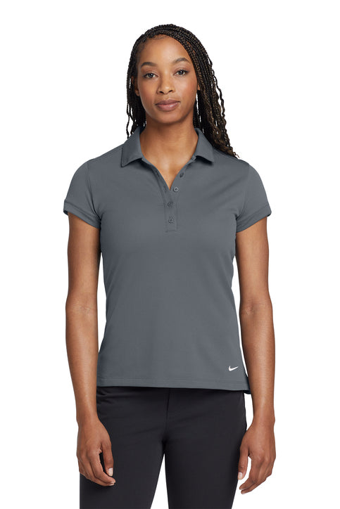 Nike Women's Dri-FIT Solid Icon Pique Modern Fit Polo Dark Grey