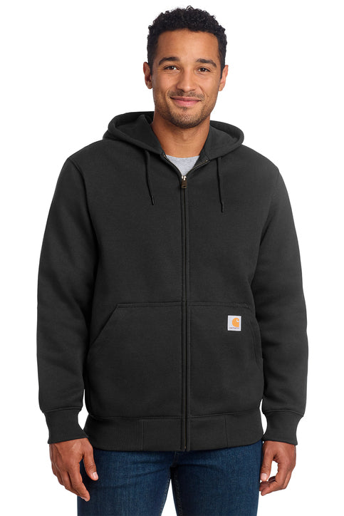 Carhartt® Rain Defender® Paxton Heavyweight Hooded Zip-Front Sweatshirt Black
