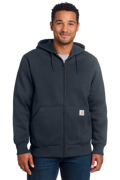Carhartt® Rain Defender® Paxton Heavyweight Hooded Zip-Front Sweatshirt New Navy