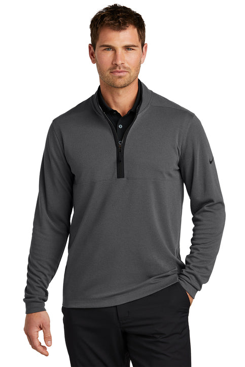 Nike Textured 1/2-Zip Cover-Up Dark Grey