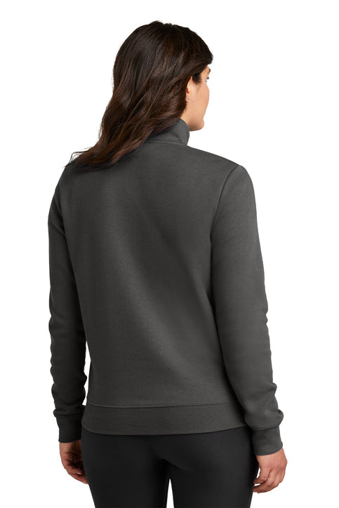 Nike Women's Club Fleece Sleeve Swoosh 1/2-Zip Anthracite