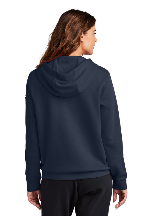 Nike Women's Club Fleece Sleeve Swoosh Full-Zip Hoodie Midnight Navy