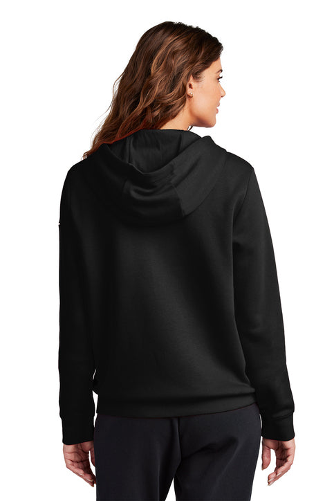 Nike Women's Club Fleece Sleeve Swoosh Full-Zip Hoodie Black