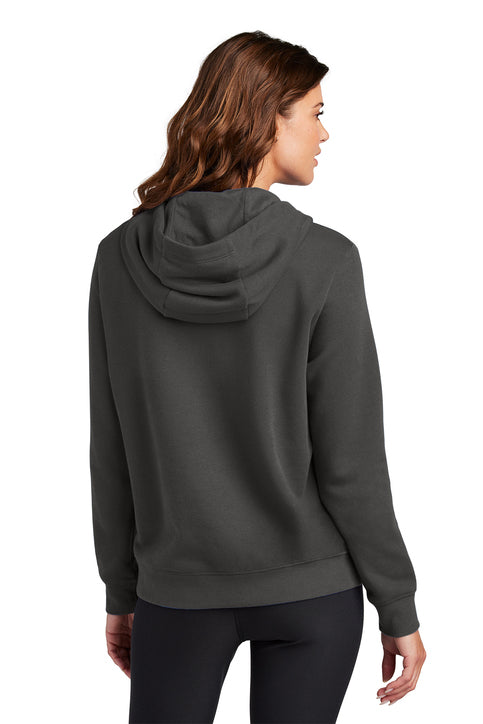 Nike Women's Club Fleece Sleeve Swoosh Pullover Hoodie Anthracite