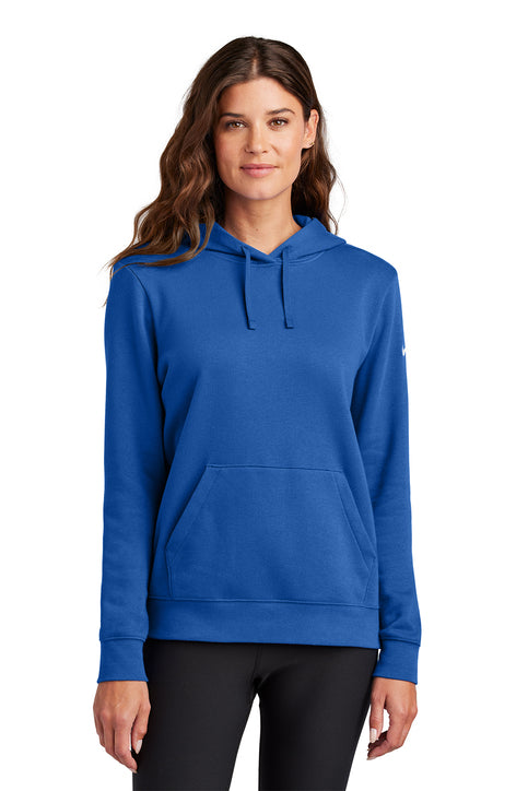 Nike Women's Club Fleece Sleeve Swoosh Pullover Hoodie Game Royal