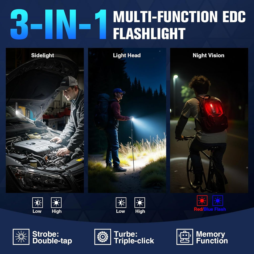 Flashlight w/ Clip & Magnet