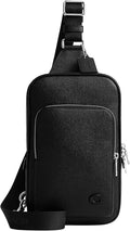 COACH Felix Sling Bag – Black Crossgrain Leather | Custom MongoDB Branded