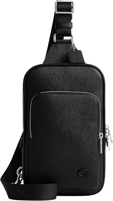COACH Felix Sling Bag – Black Crossgrain Leather | Custom MongoDB Branded
