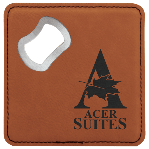 Leatherette Coaster/Bottle Opener