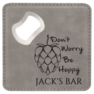 Leatherette Coaster/Bottle Opener