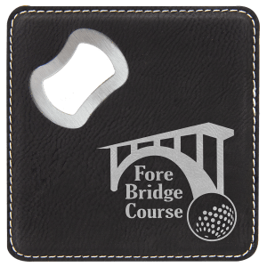 Leatherette Coaster/Bottle Opener
