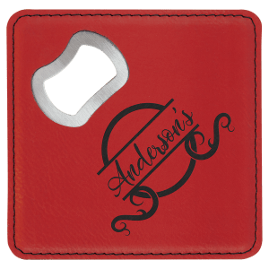 Leatherette Coaster/Bottle Opener