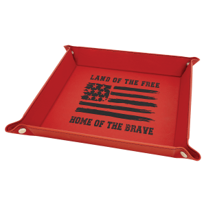 Leatherette Valet Tray 9x9