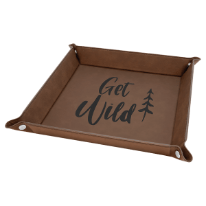 Leatherette Valet Tray 9x9