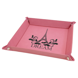 Leatherette Valet Tray 9x9