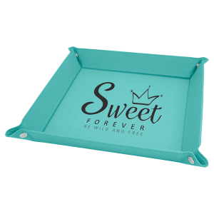 Leatherette Valet Tray 9x9
