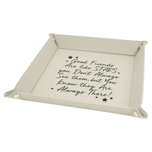 Leatherette Valet Tray 9x9