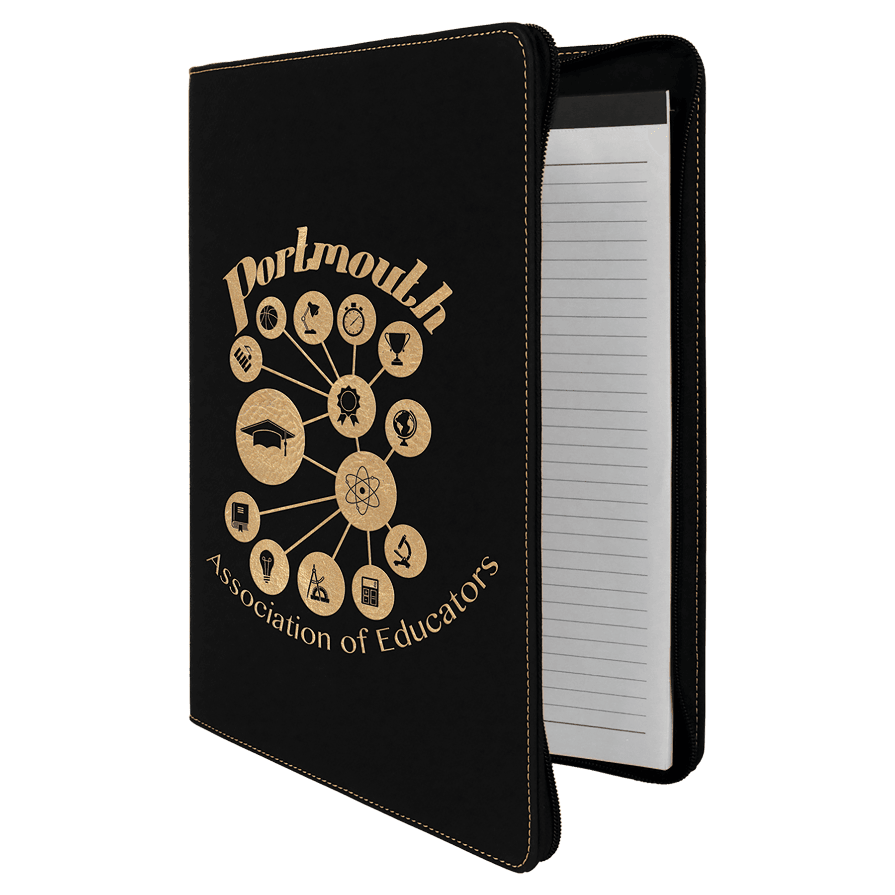 Zippered Leatherette Portfolio 9.5"x12"