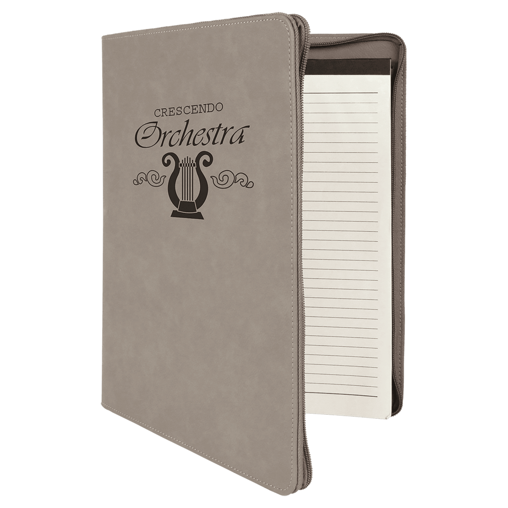 Zippered Leatherette Portfolio 9.5"x12"