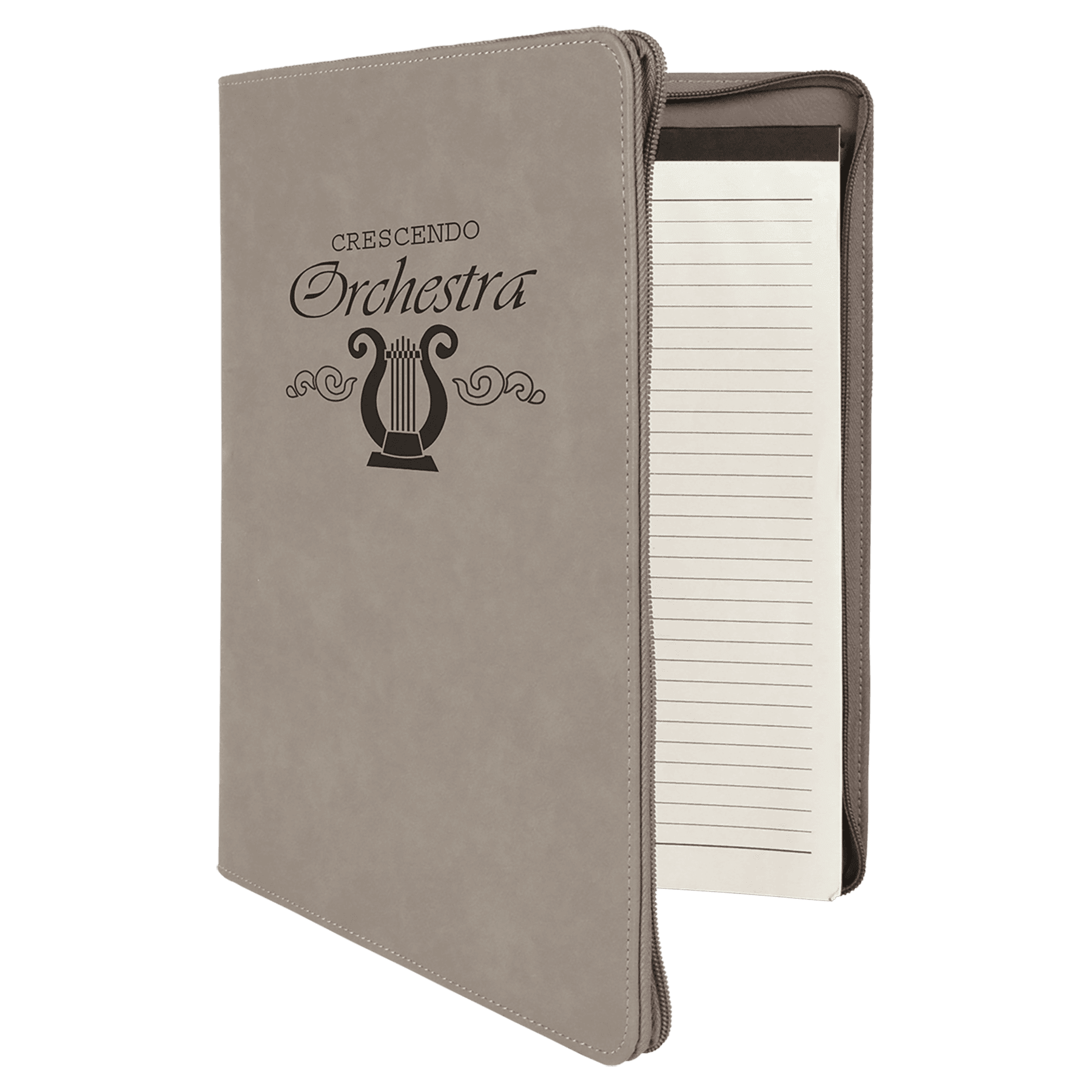 Zippered Leatherette Portfolio 9.5"x12"