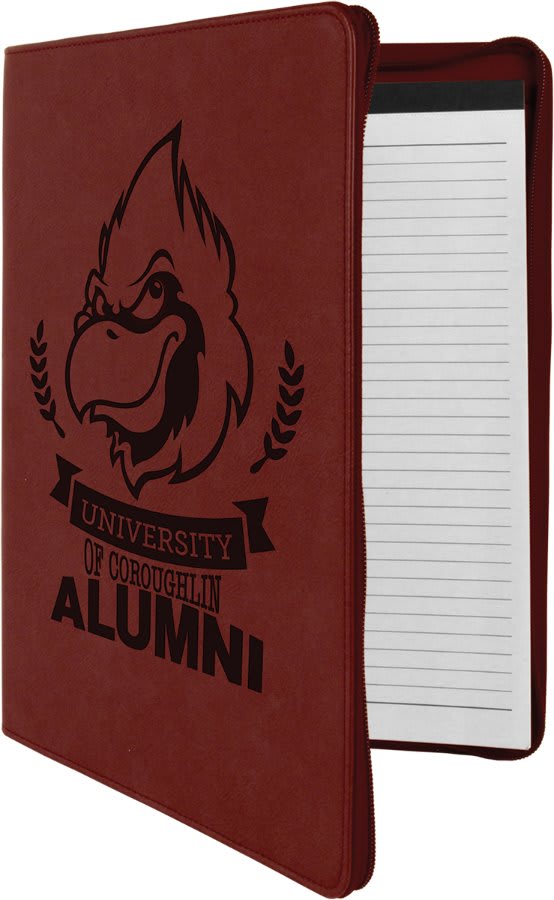 Zippered Leatherette Portfolio 9.5"x12"