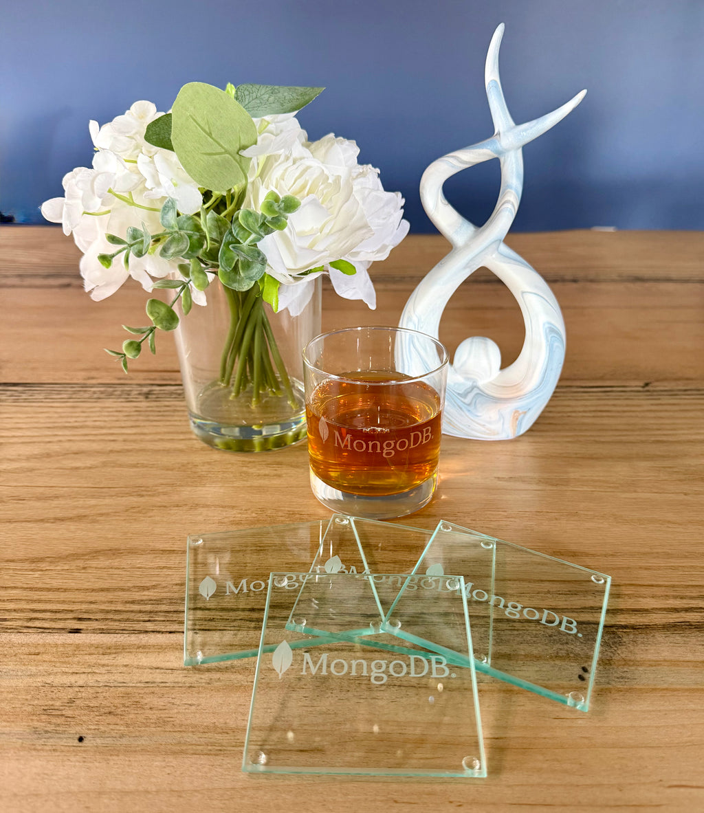 Refined Glass Coaster Set