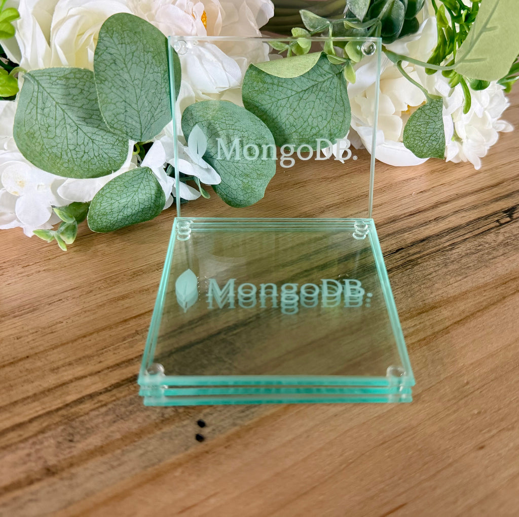 Refined Glass Coaster Set