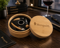 Round Bamboo Wine Tool Gift Set – 4 Piece