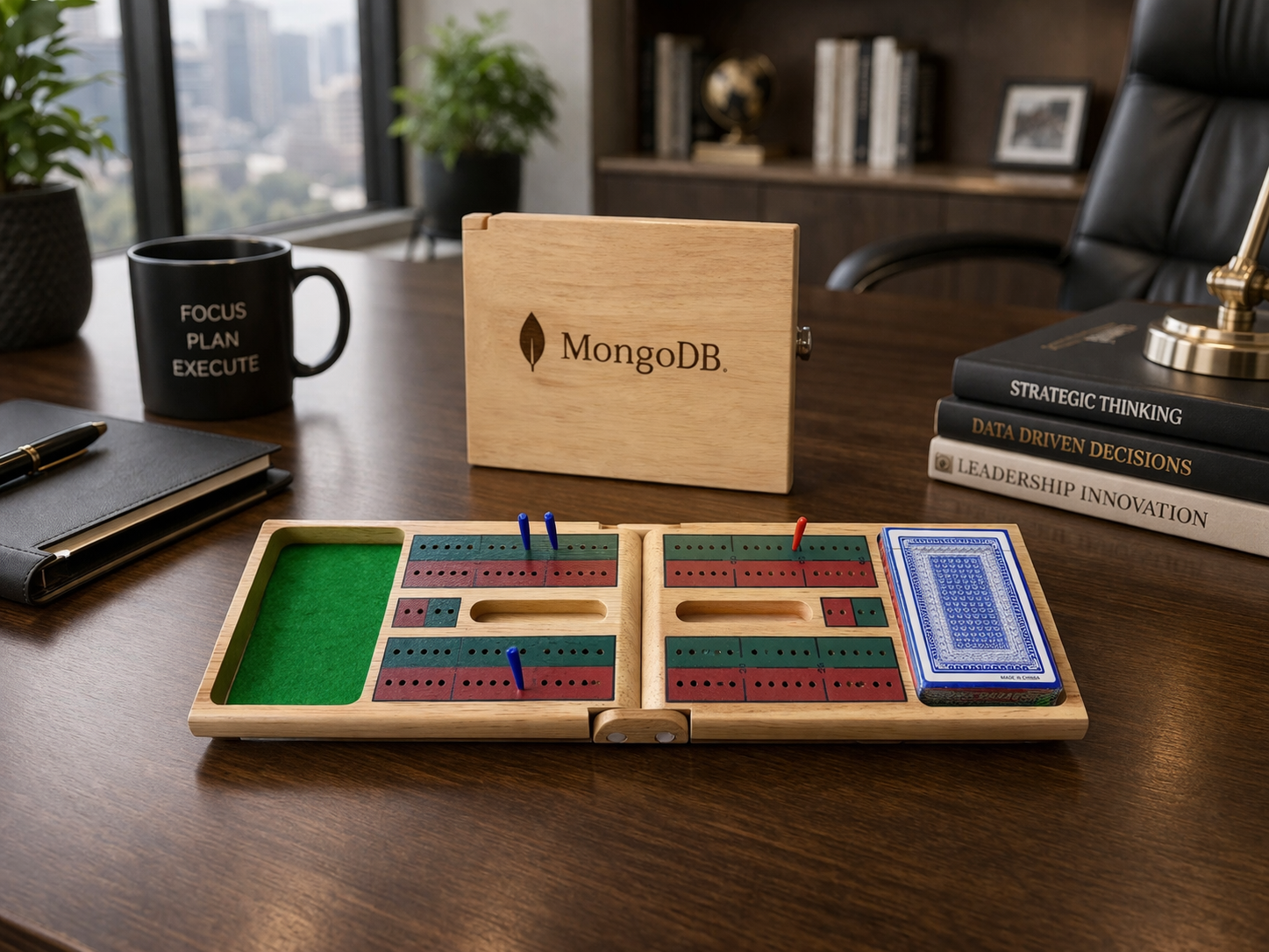 Wood Cribbage Game Gift Set